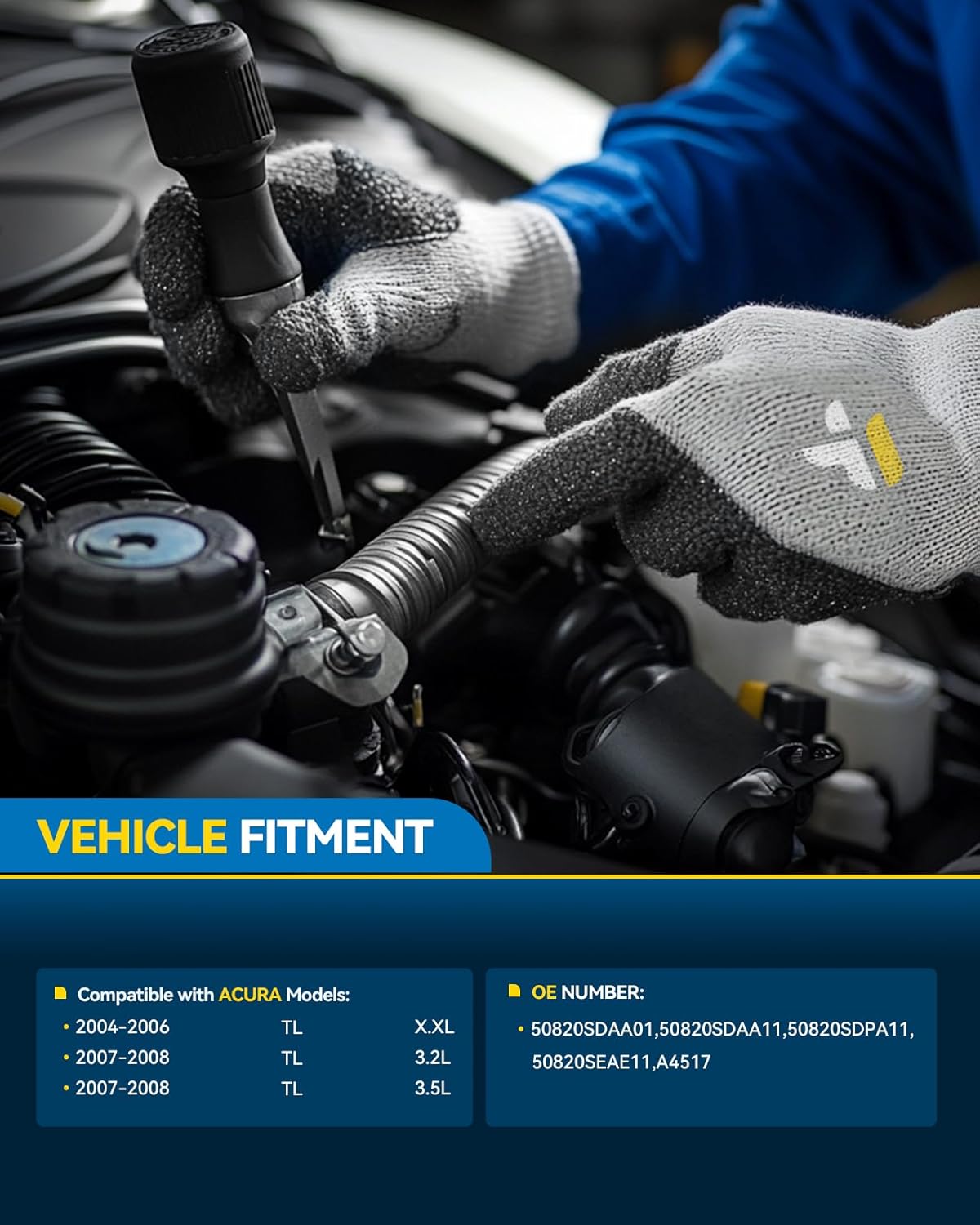 PHILTOP Engine Motor Mount and Trans Mount Compatible with Acura TL 2004 2005 2006 2007 2008 3.2L/3.5L, Auto Transmission, Replace# A4526HY,A4517,A4599HY, 3PCS