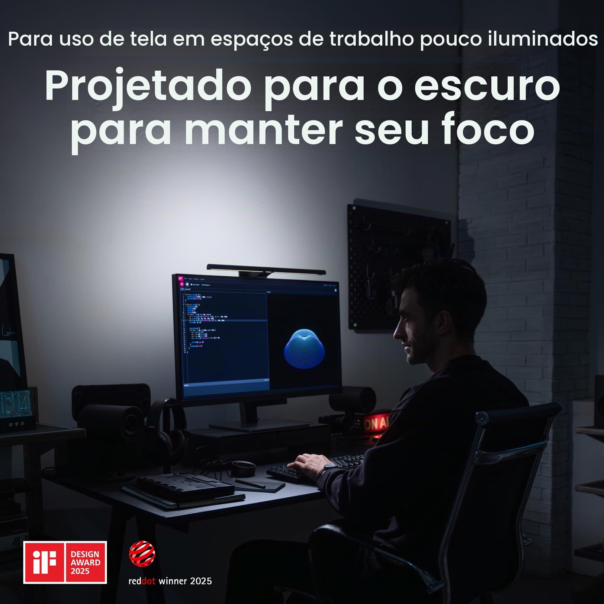 BenQ ScreenBar Halo 2 Candeeiro LED para monitor, controlo sem