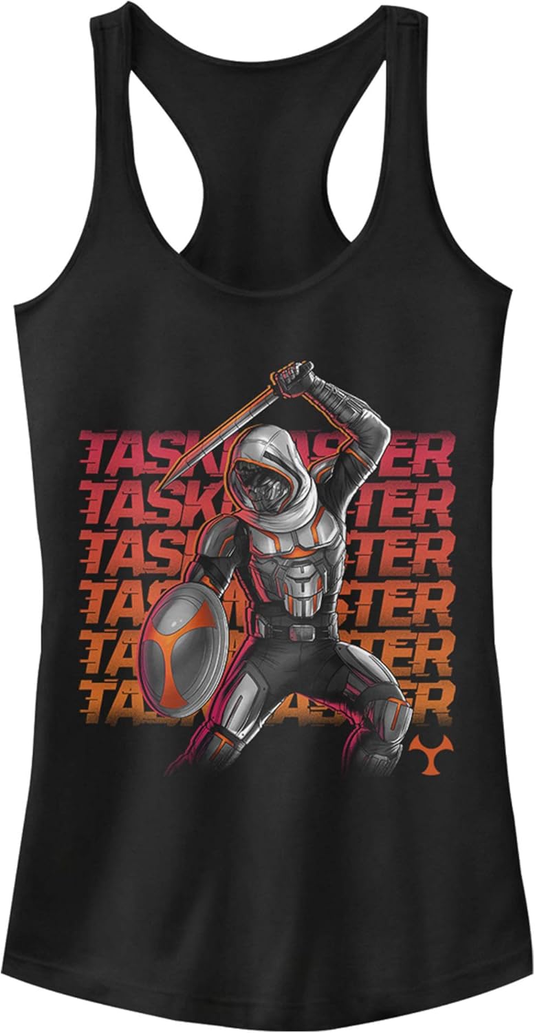 Junior's Marvel Black Widow Taskmaster Battle Racerback Tank Top