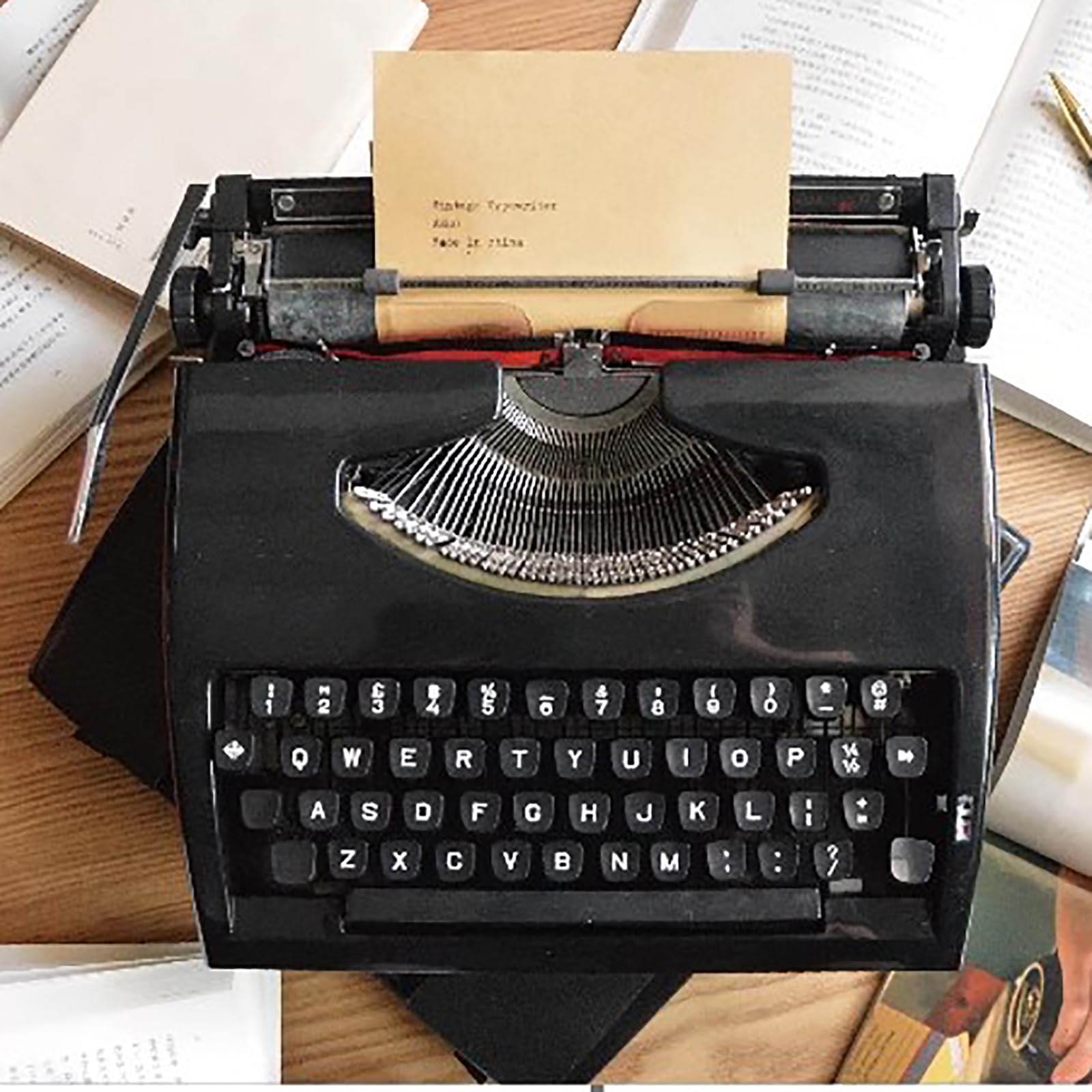 Vintage Manuelle Schreibmaschine, altmodische Retro-Schreibmaschine für Heimbüro, Schreibtischdekoration, vollmechanische Schreibmaschine für Briefschreiben, antiker Stil, nostalgisches Geschenk