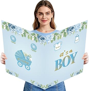Blue Giant Its a Boy Baby Boy Shower Card Decorations with Envelope