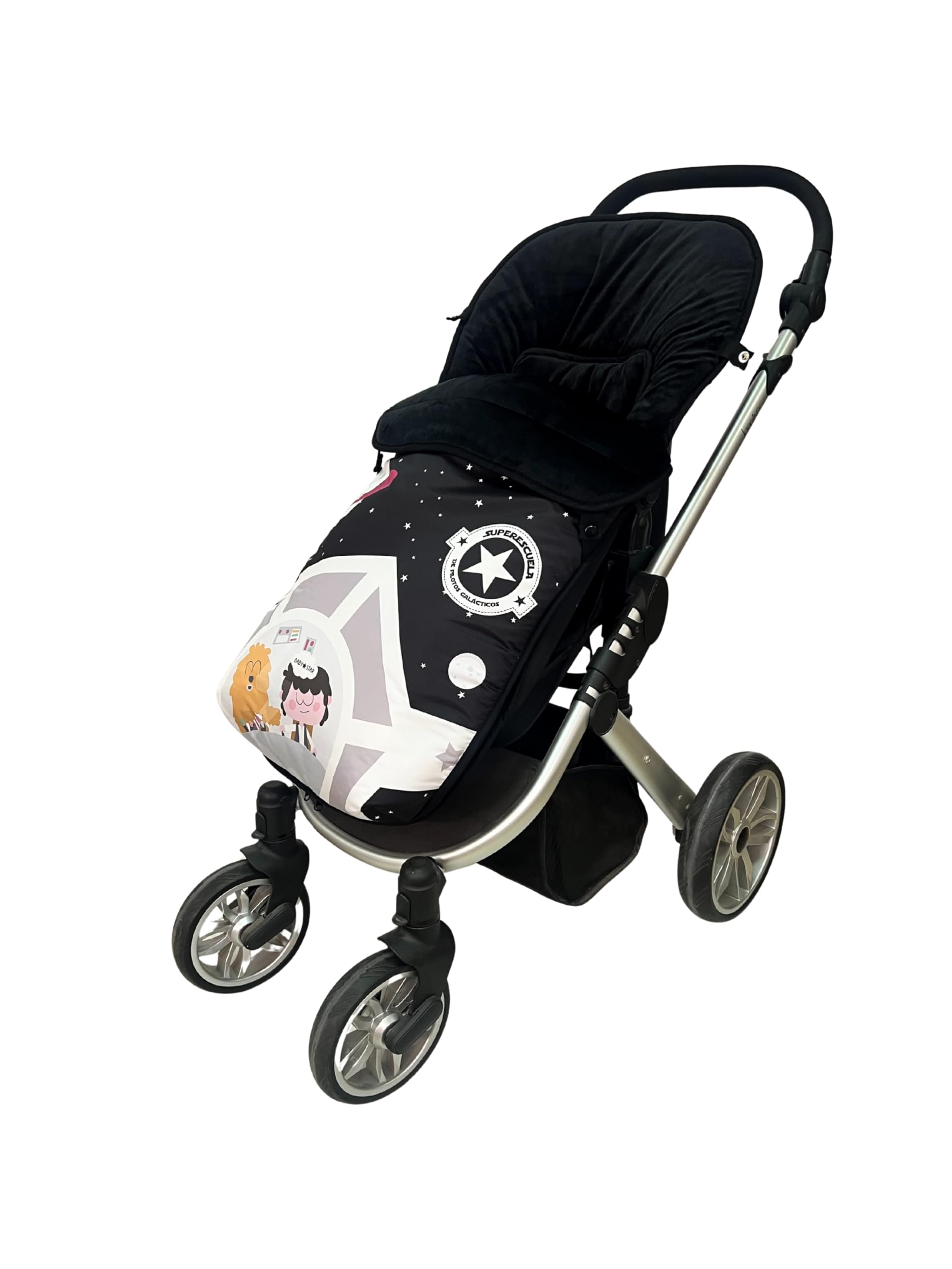 Baby Star Saco Silla de Paseo Universal Invierno con Polar extrasuave, Saco Carro bebé Impermeable, Desmontable y Transpirable, Doble Apertura, Resistente al frío hasta -15 Grados