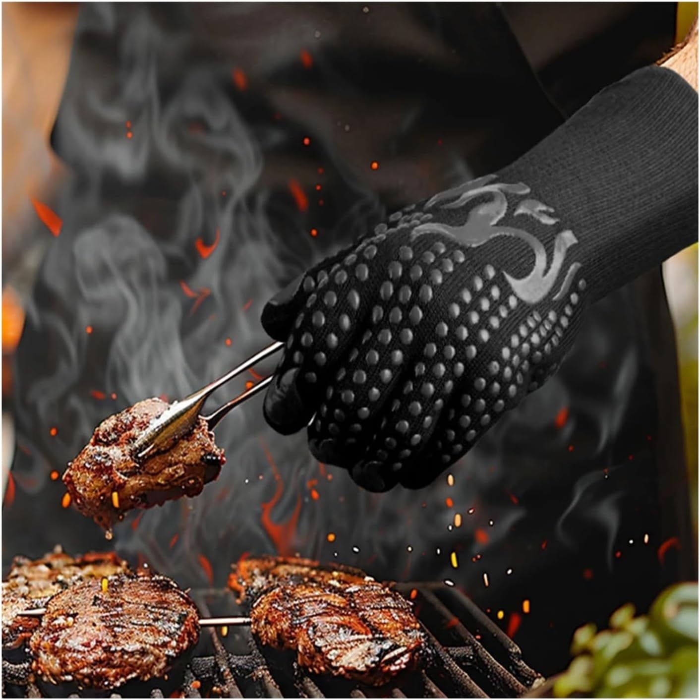 Silicone Non Slip Oven For Grilling Cooking Kitchen Mitts Heat Resistant BBQ Glove