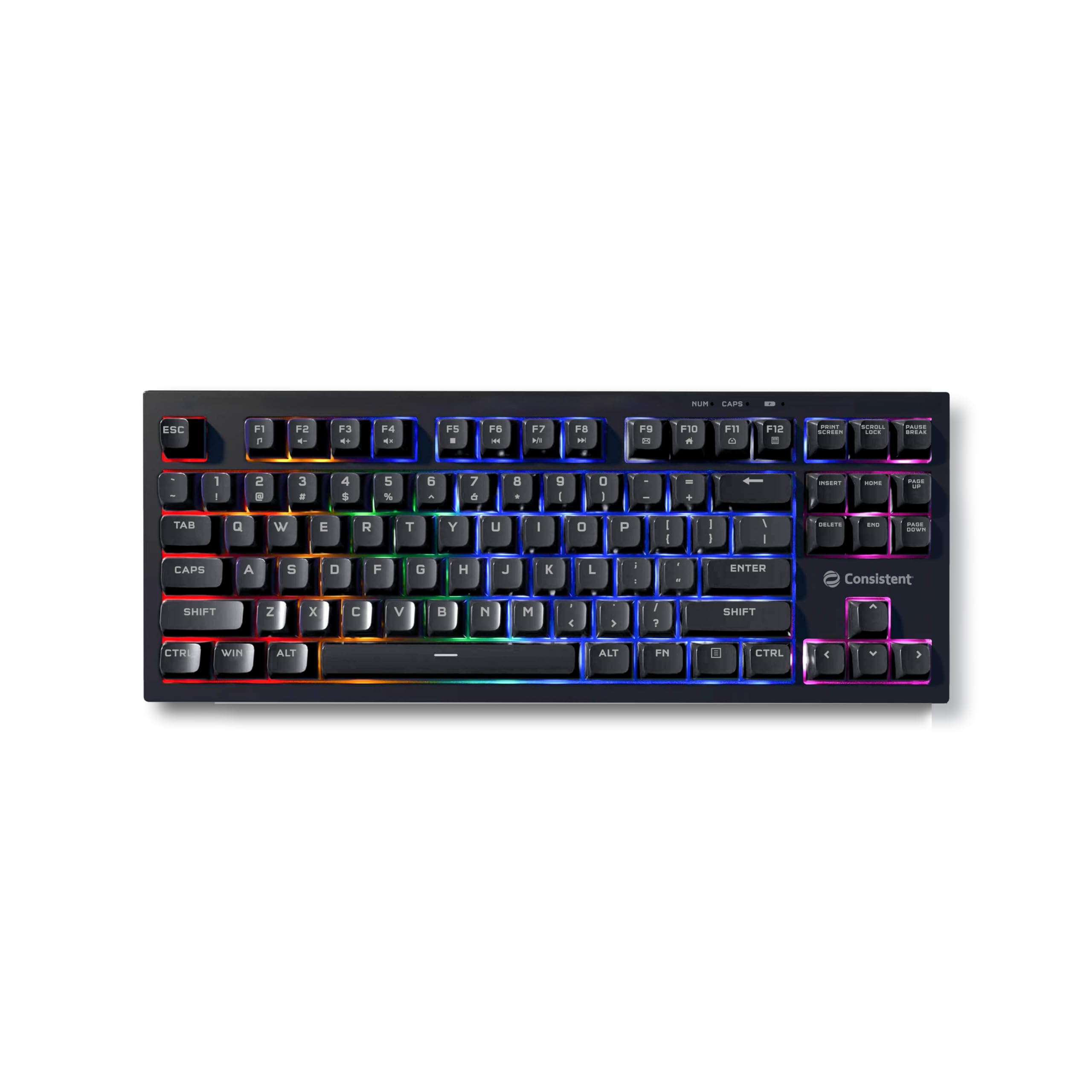 Consistent Paradox Gaming Wired Keyboard, USB Connection | Windows Lock Key | Multimedia Shortcuts with 87 Keys | 19 Anti-Ghosting Keys-image-19