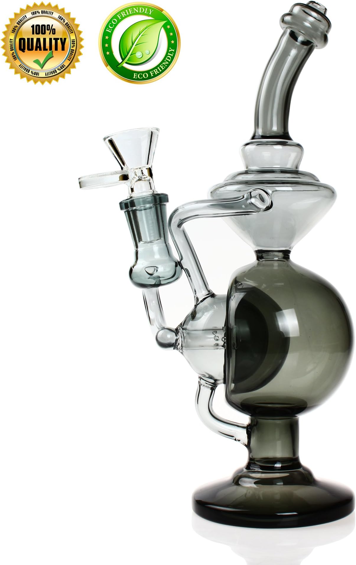 GOOLUS Recycler Glass Bong 14.4mm Bong Bowl Height 23cm Backwater Bongs Pipes Water Oil Rigs
