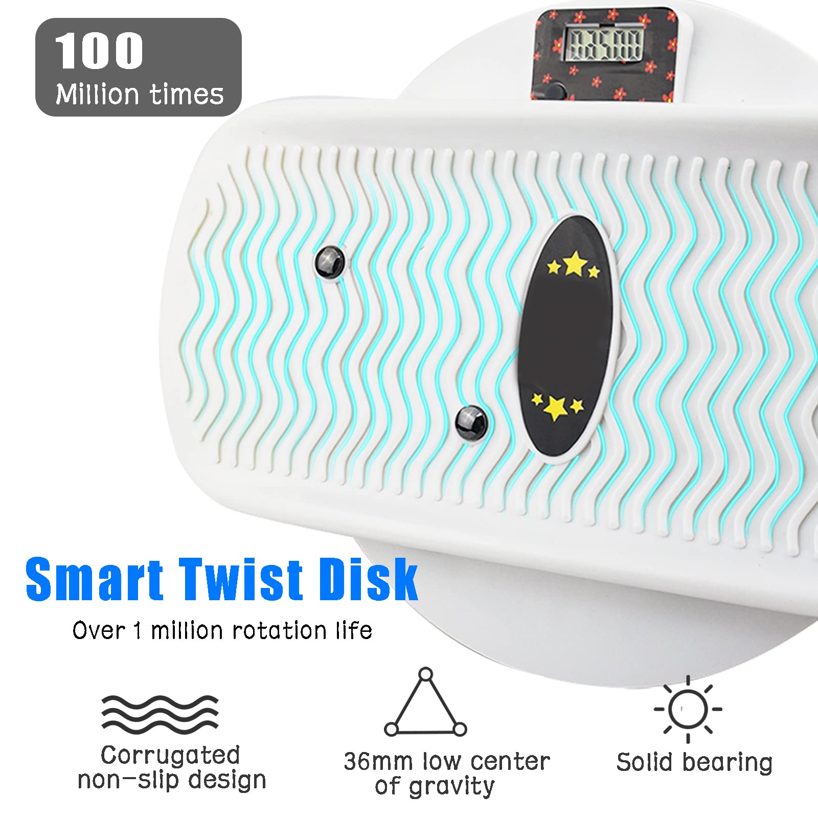 【Ulepszona wersja z elektronicznym licznikiem】Auptiz Twister Twister, Twist Waist Disc, Twister Training Board, Fitness Waist Twisting Disc z licznikiem, oddzielanie stóp