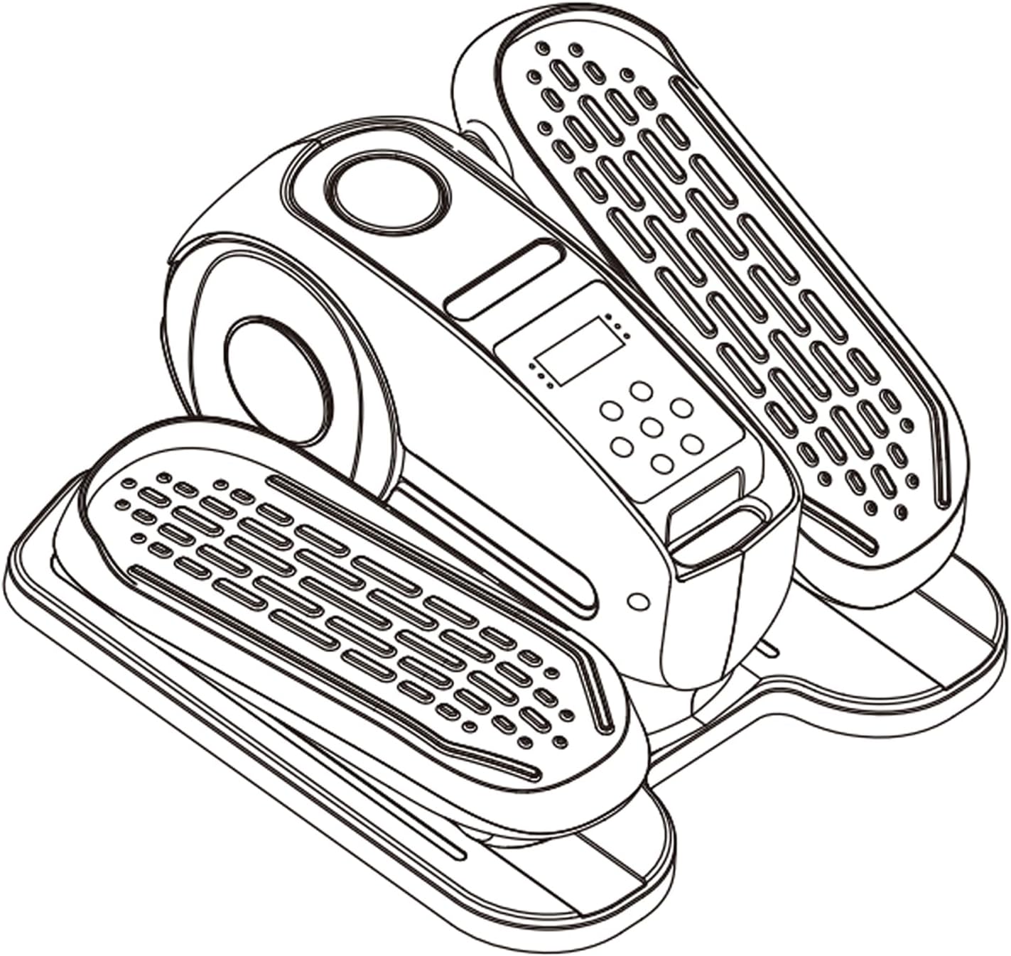 Under Desk Elliptical Machine with Remote Control, 12 Adjustable Speeds Electric Leg Exerciser for Seniors, Quiet Portable Seated Pedal Exerciser with Auto & Manual Mode for Home and Office