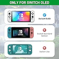 Vista 6 de GLDRAM Theme for Zelda Protective Case Compatible with Nintendo Switch OLED, Anti-Scratch Accessories Bundle for Tears of the Kingdom with Dockable