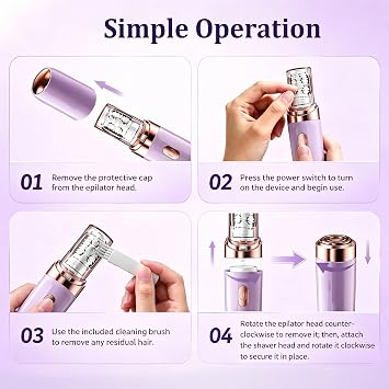 gurelax 2-in-1 Epilator Replacement Shaver Head for Original Epilator