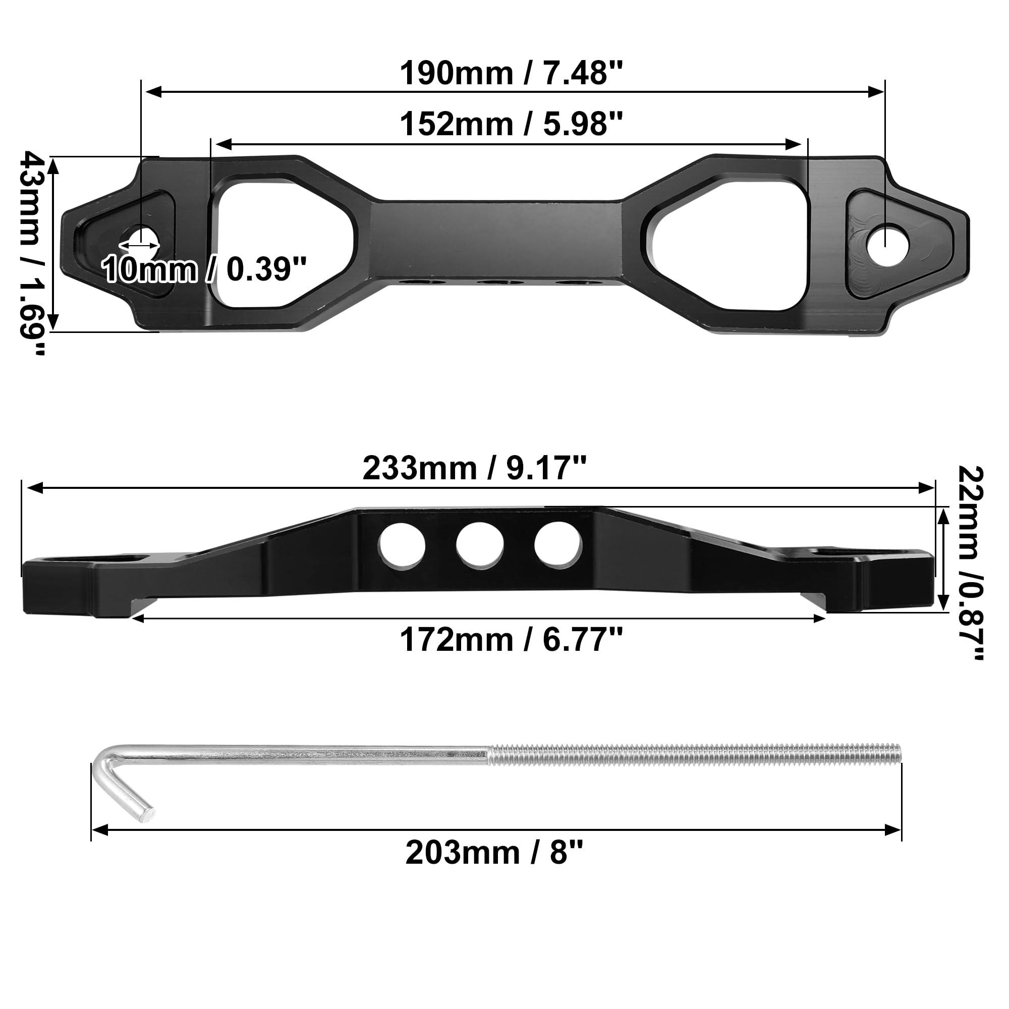 X AUTOHAUX Kit De Maintien De Batterie 74404-35110 Support De