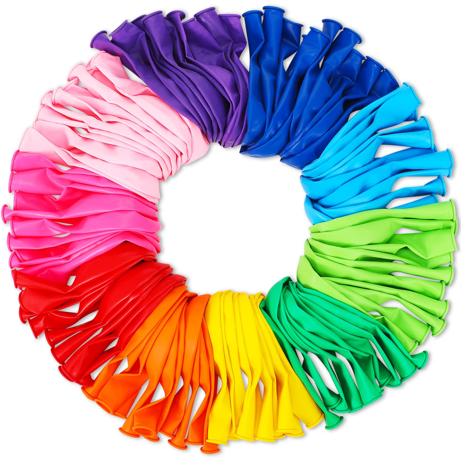 Lenwen 1000 Pcs Balloons Assorted Colors 12 Rainbow Latex Balloons for party Birthday Baby Shower Wedding Decorations, 10 Colors