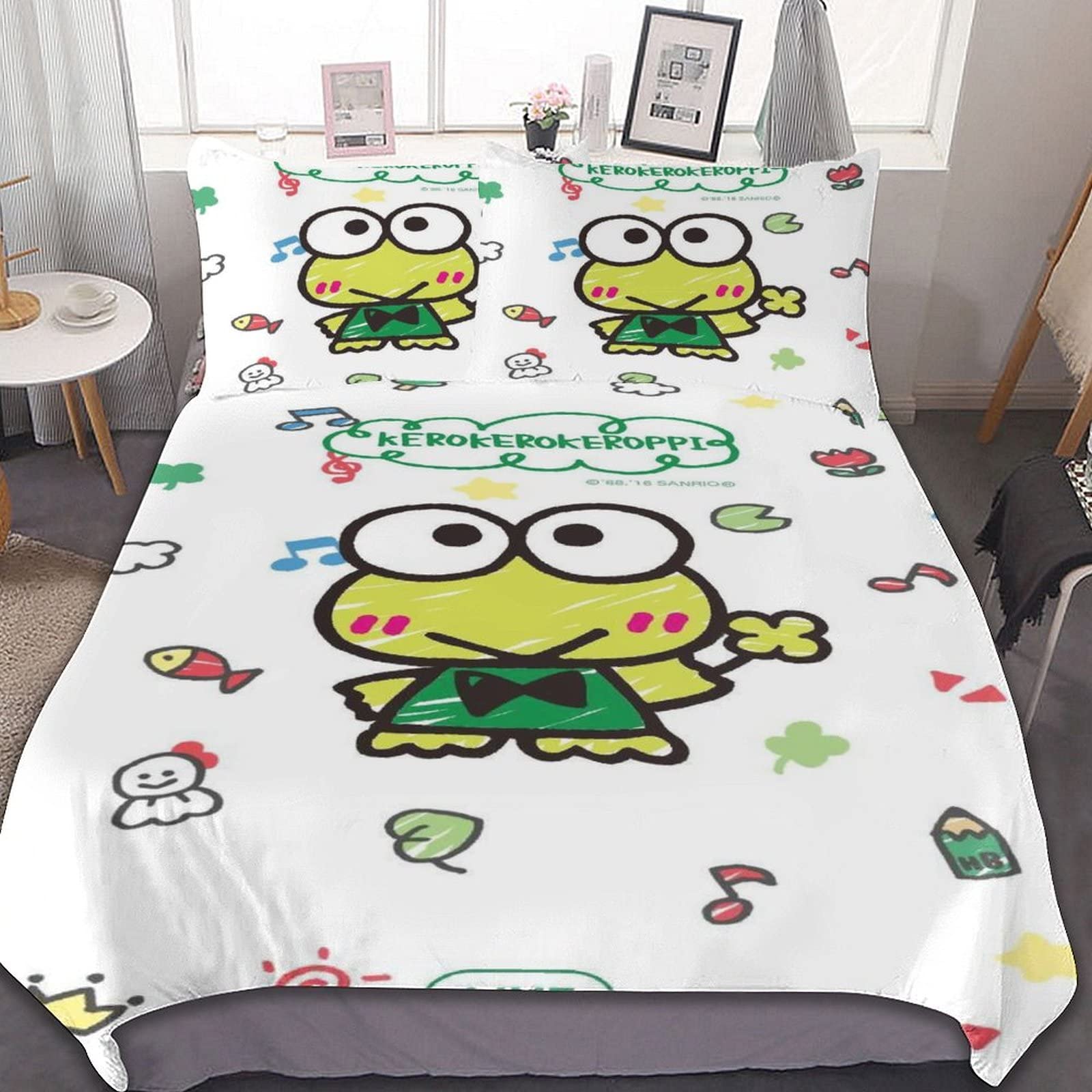 Amazon｜けろけろけろっぴ布団カバーセット 寝具カバーセット 3点