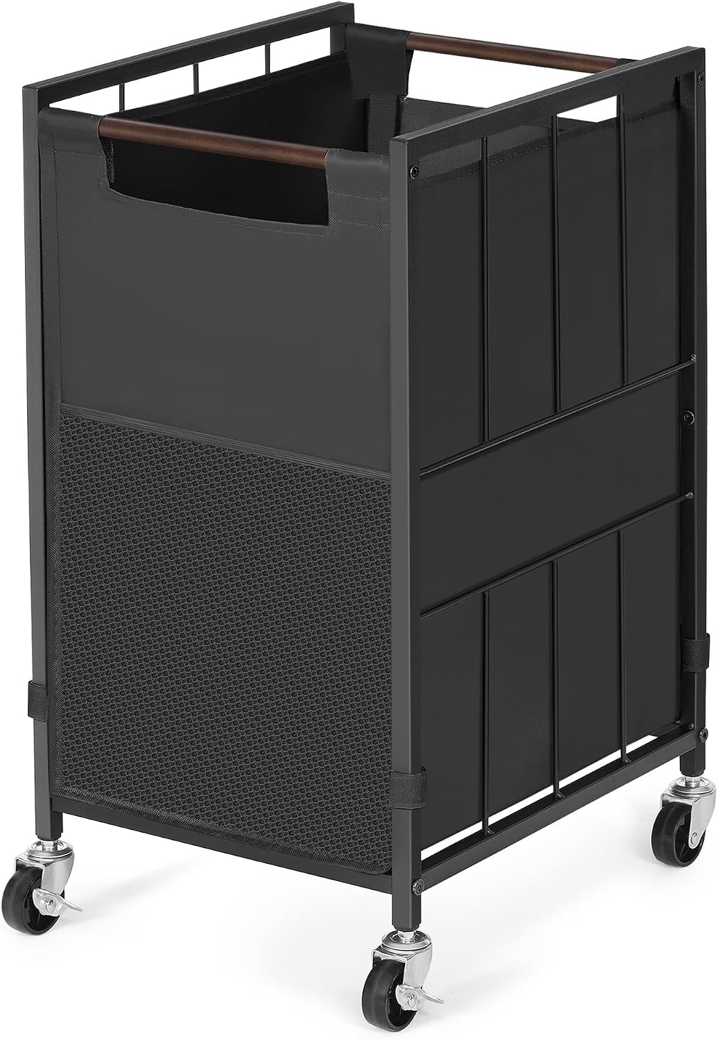 Wäschesammler mit Rädern, 90 l, herausnehmbare Beutel