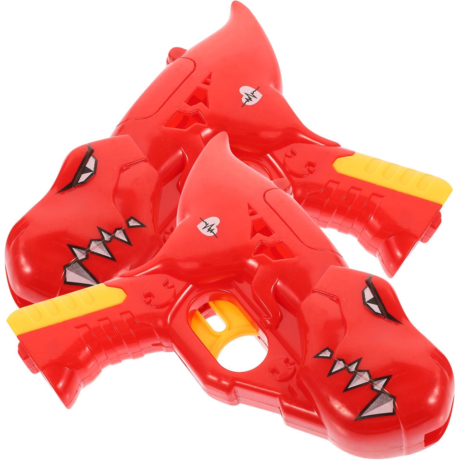 Giocattolo a Forma di Robot Dinosauro per Lecca-Lecca, 2 Unitá, Plastico Rosso, Apertura Bocca e Spazio per Conservare Lecca-Lecca, per Feste di Compleanno Ragazzo Ragazza