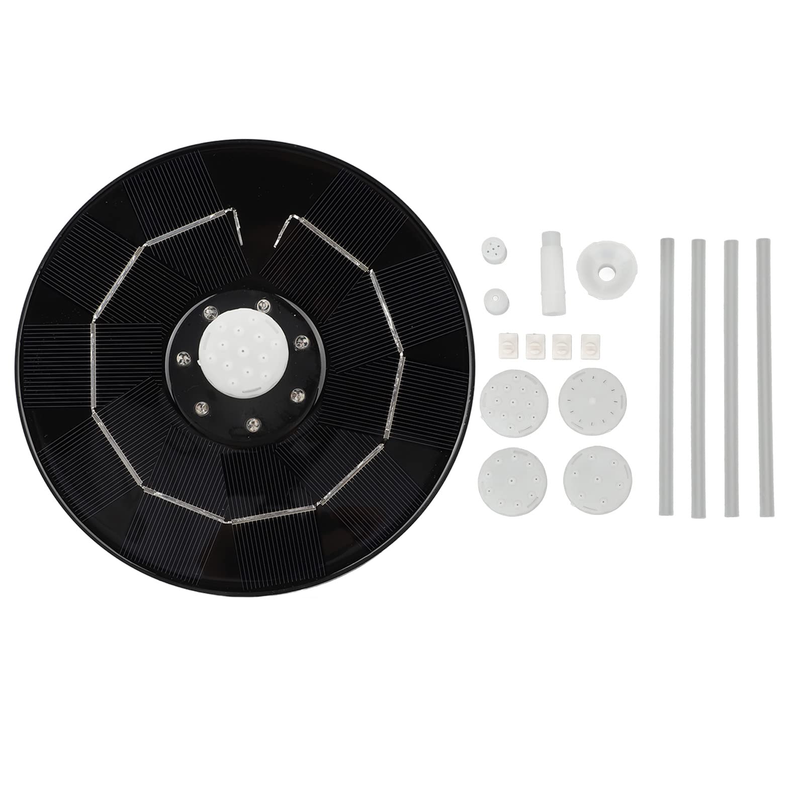 Fuente Solar para Estanque, Bomba 3.5W con Anillo LED RGB