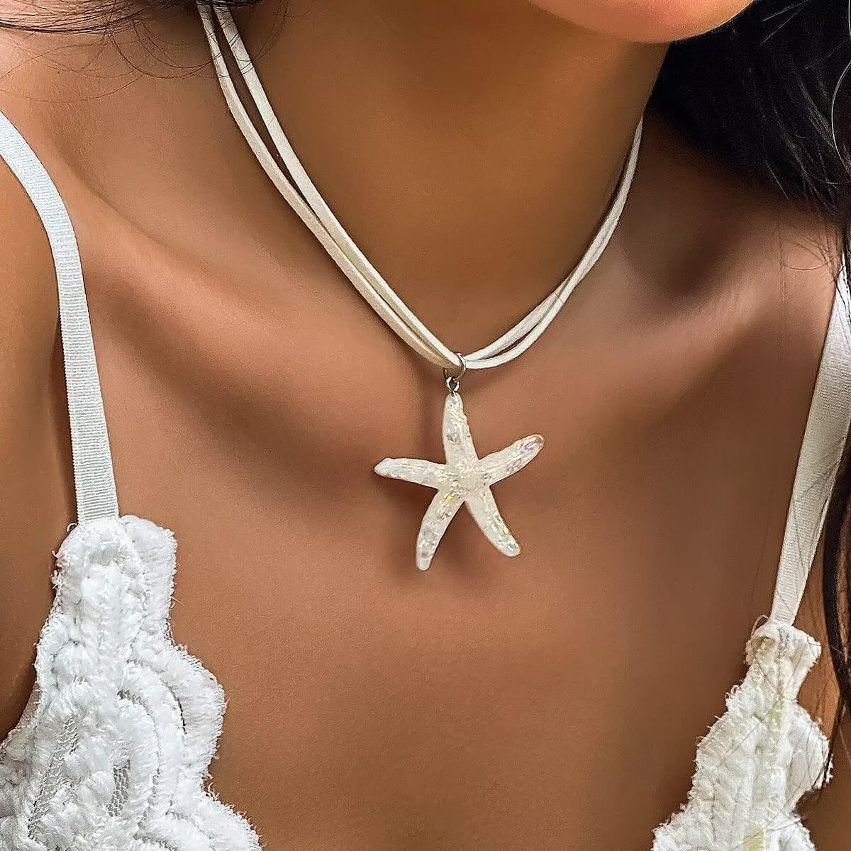 Starfish Necklace Summer Starfish Choker Necklace Tassel Choker Bohemian Beach Necklaces Jewelry For Women Party Holiday Jewelry - Image 4