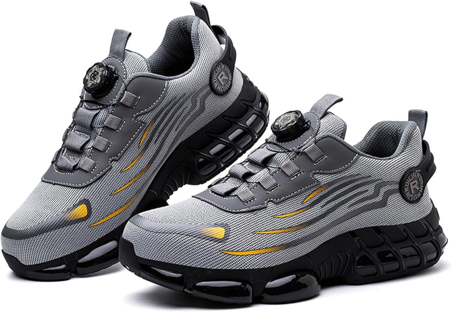 Steel Toe Shoes for Men Women Air Cushion Sneakers Lightweight Breathable Safety Work Shoes Industrial Construction Anti-puncture Safety Shoes Sneakers