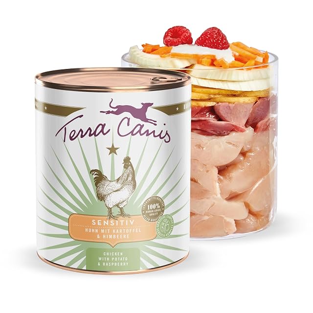 Terra Canis Pollo con Patata, Comida húmeda Sensitive para Perros, 800g