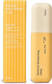 hetras. Perfume Body Mist (Daisy Scent) – Hydrating Fragrance Spray with Niacinamide | Skin Smoothing & Moisturizing | 360° Continuous Fine Mist for Body | Long-Lasting Korean Body Care | 4.06 fl.oz