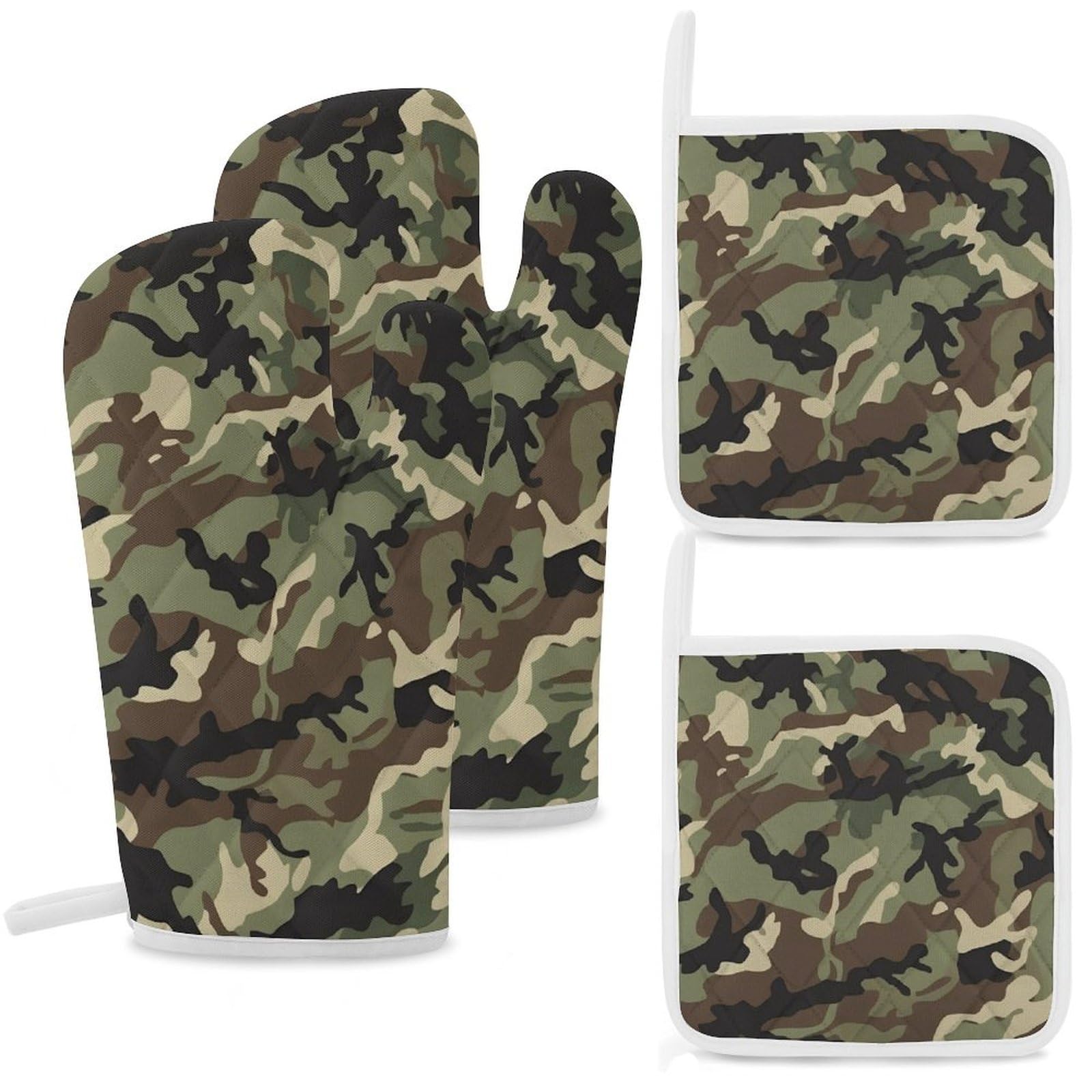 Maniques de cuisine antidérapantes lot de 4 gants de cuisine résistants