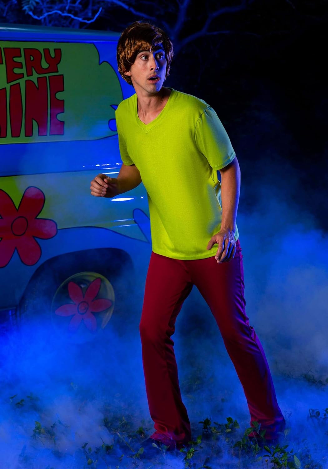 Plus Size Men's Scooby Doo Shaggy Costume, Scooby-Doo Fictional Character, Hippie Detective Outfit for Halloween
