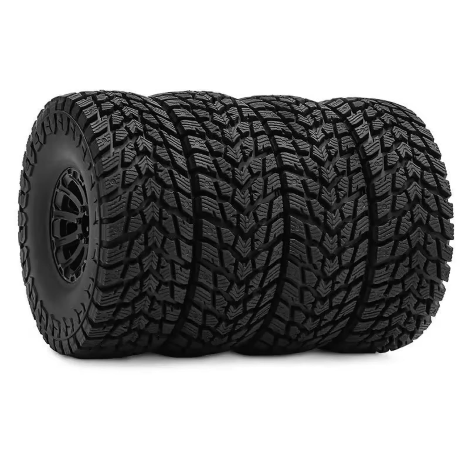 Pneumatici Delle Ruote Pneumatici In Gomma 119mm 1.9 Pollici Per Assiale Per SCX10 90046 Per Traxxas Per TRX4 Per Redcat Gen8 1/10 RC Car Crawler Parti Ricambi Modellini RC(Black)