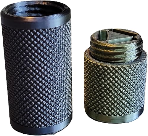 Vista 44 de Znet3D Eye Drop Vial Holder & Travel Carry Case - Securely Holds Three (3) Single-Use Vials - Screw-On Lid, Knurled Pattern - Keep Vials Safe & Silk