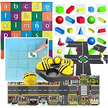 Basic Programming 6 Bee-Bots See & Say with 4 Floor Mats, Modular Road Set and Free Docking Station with USB Cable