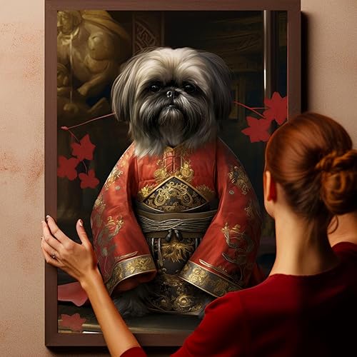 Miniatura 430 de Thuan Chow Chow Retrato de mascota con disfraz real de perro en un disfraz retrato de perro con vestimenta Retrato medieval de mascota retrato