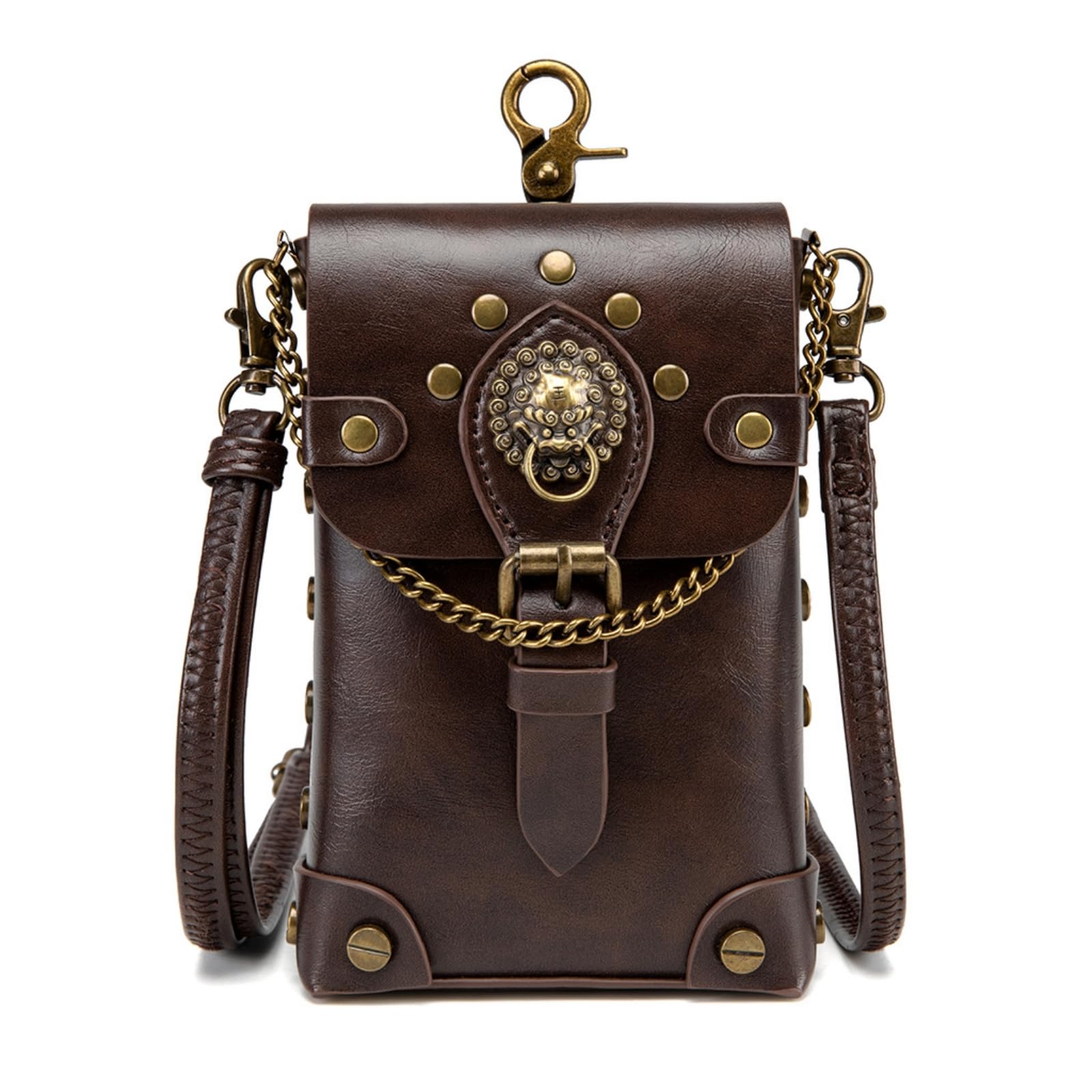 predolo Mini Bolso Retro Bolso con Cordones Estructurado para Cosplayers, Mujeres, Conciertos