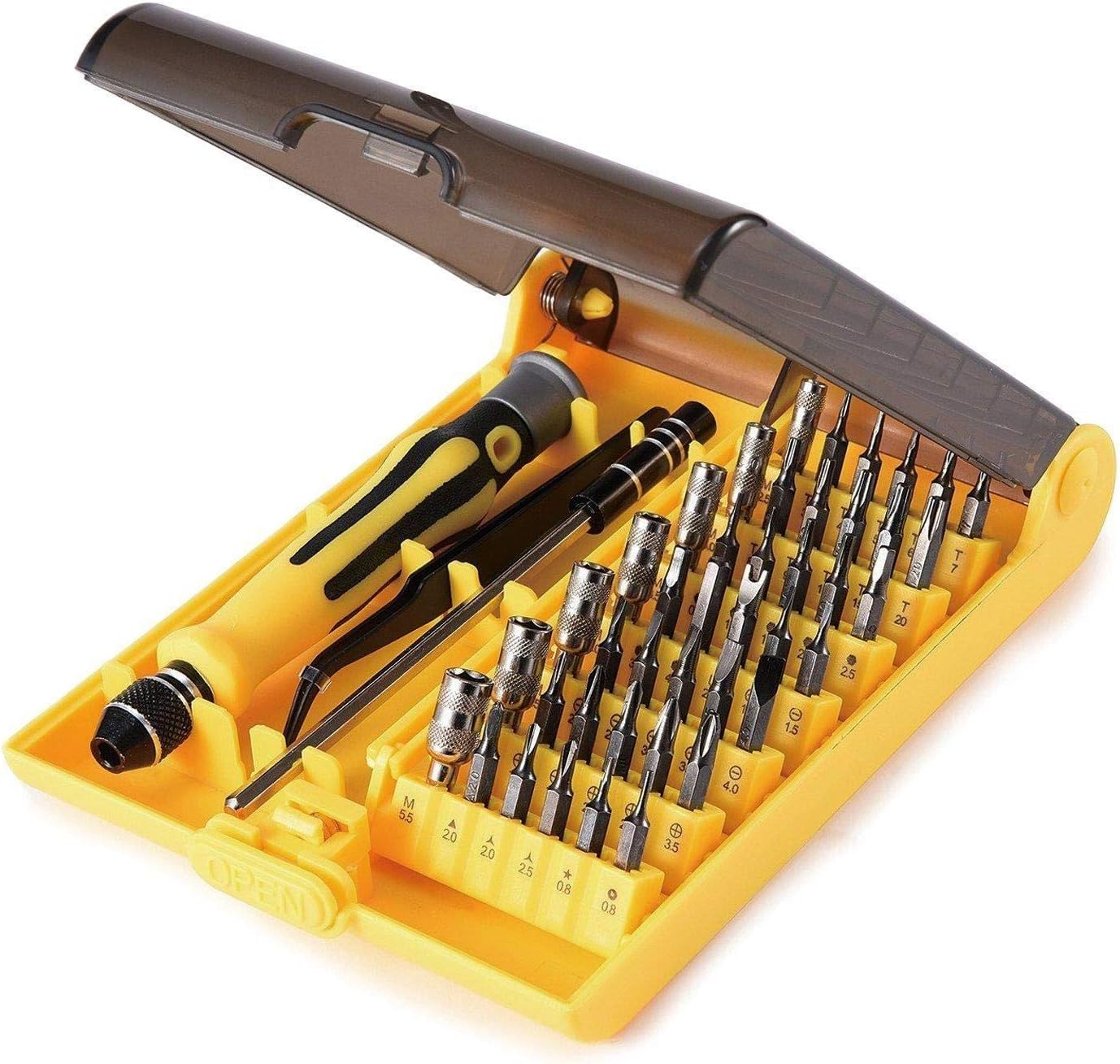 طقم مفك صغير الحجم بملاقط ووصلة دعم لفك وتصليح وصيانة اجهزة اللابتوب ...