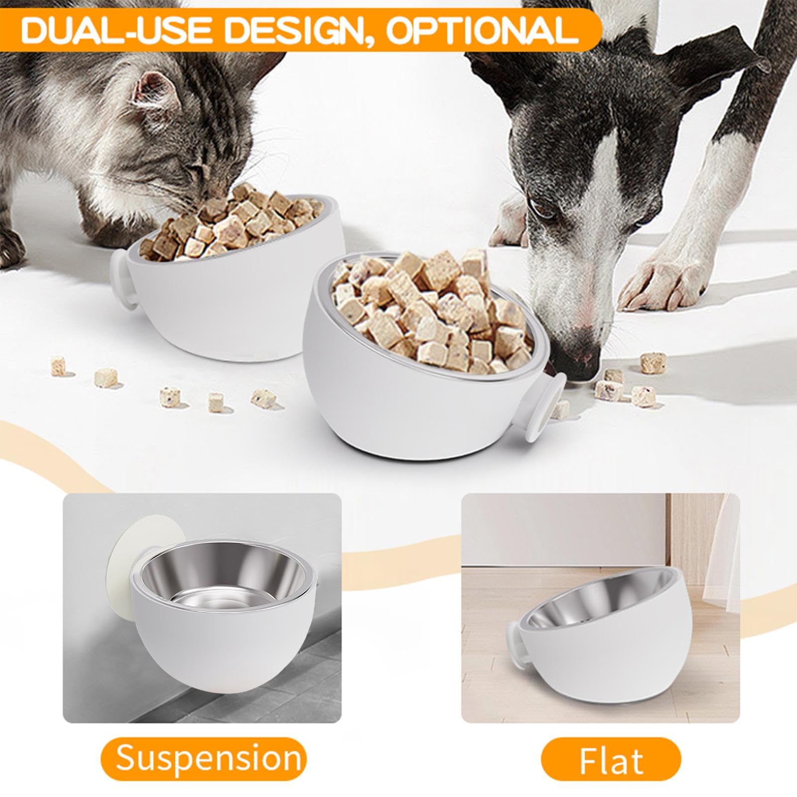 Amazon | Fcezehyt 壁掛けキャットフードボウル - 高架ペット