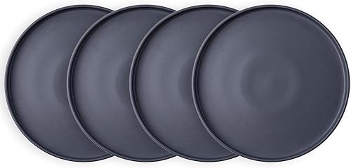 Miniatura 5 de AmorArc Juego de 4 platos de cerámica para ensalada, juego de 4 platos reactivos de esmalte mate de 8.5 pulgadas, postre, ensalada, aperitivo, plato