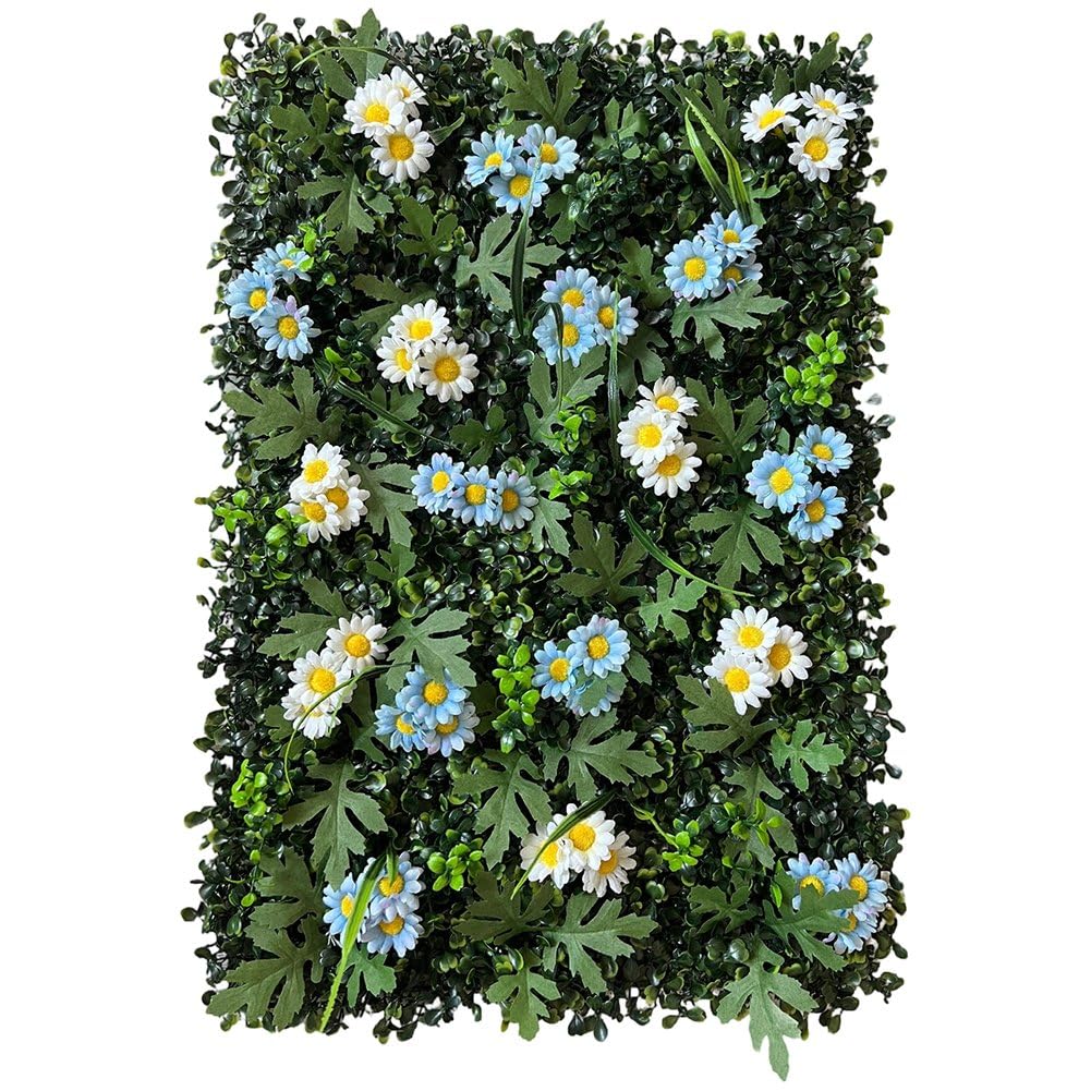 Gazon artificiel mural marguerites pour embellir votre terrasse et patio