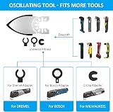 Sutowe 129Pcs Oscillating Multitool Sanding Pad Kit, Universal Finger Sanding Pads 60-320 Grit Triangle Finger Sandpaper Set, Multipurpose Sanding Paper Assortment with 3 Spacer Adapter - 3