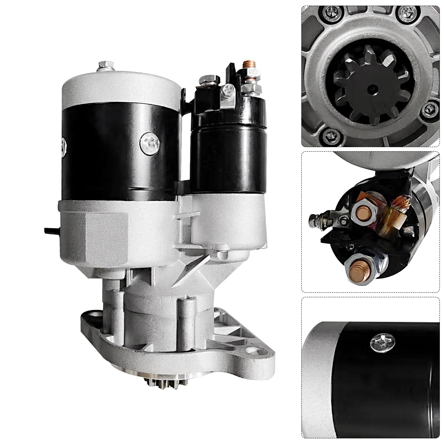 410-42008 Starter Fits for Ford Tractor 2000 3000 4000 5000 6000 Diesel Higher Torque, Replacement 7500J 83949348 83981923 D8NN-11000-CD 110462