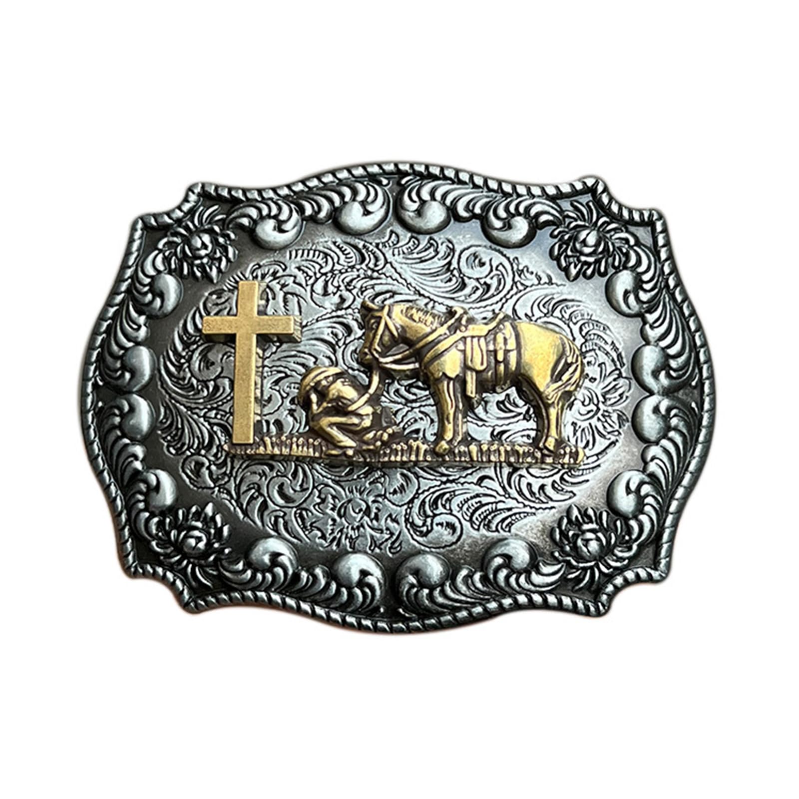 Boucle De Ceinture Western Homme - Tête De Taureau, Vintage, Rodéo, Pour Ceinture 1,5 Pouces