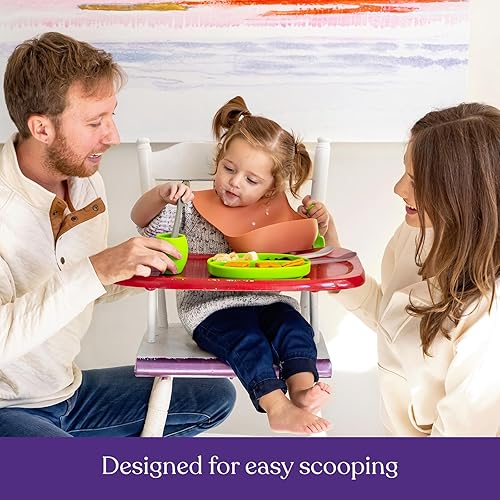 Miniatura 4 de Baby Spoons - Cuchara de silicona para bebé de primera etapa, utensilios de alimentación para bebés, cucharas para bebés de primera etapa, suave y