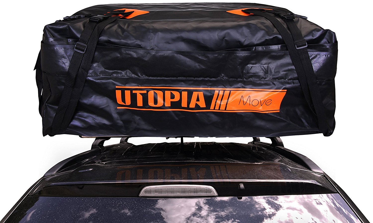Utopia Bedding Waterproof Cargo Storage Rooftop Bag - On Top of Car Bag - Tarpaulin Material - Soft Sided Design - PP Webbing with Plastic Buckle - Secure Zipper Pullers - Fit for Outdoor (1)