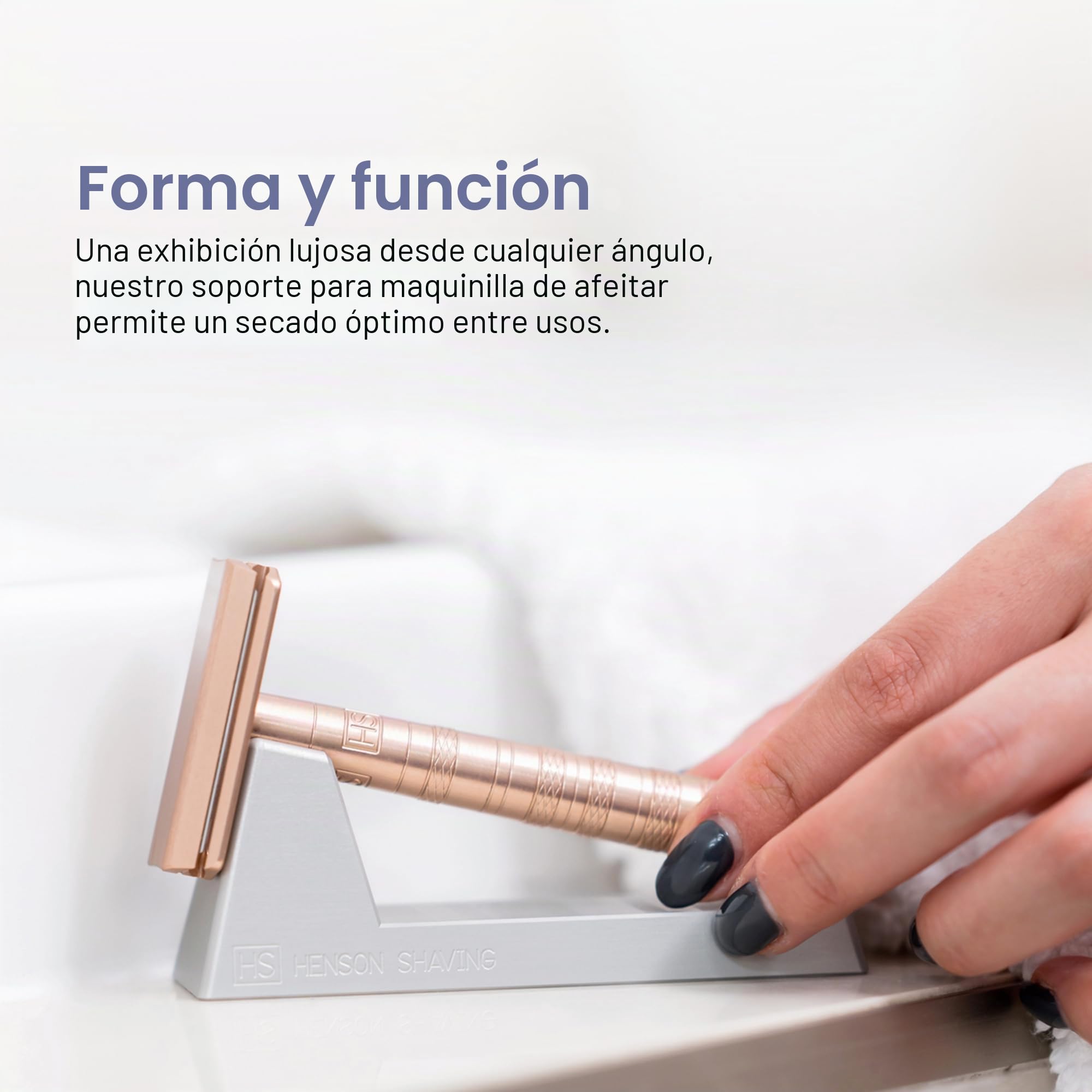 Henson Shaving Soporte para Maquinilla de Aluminio Mecanizado