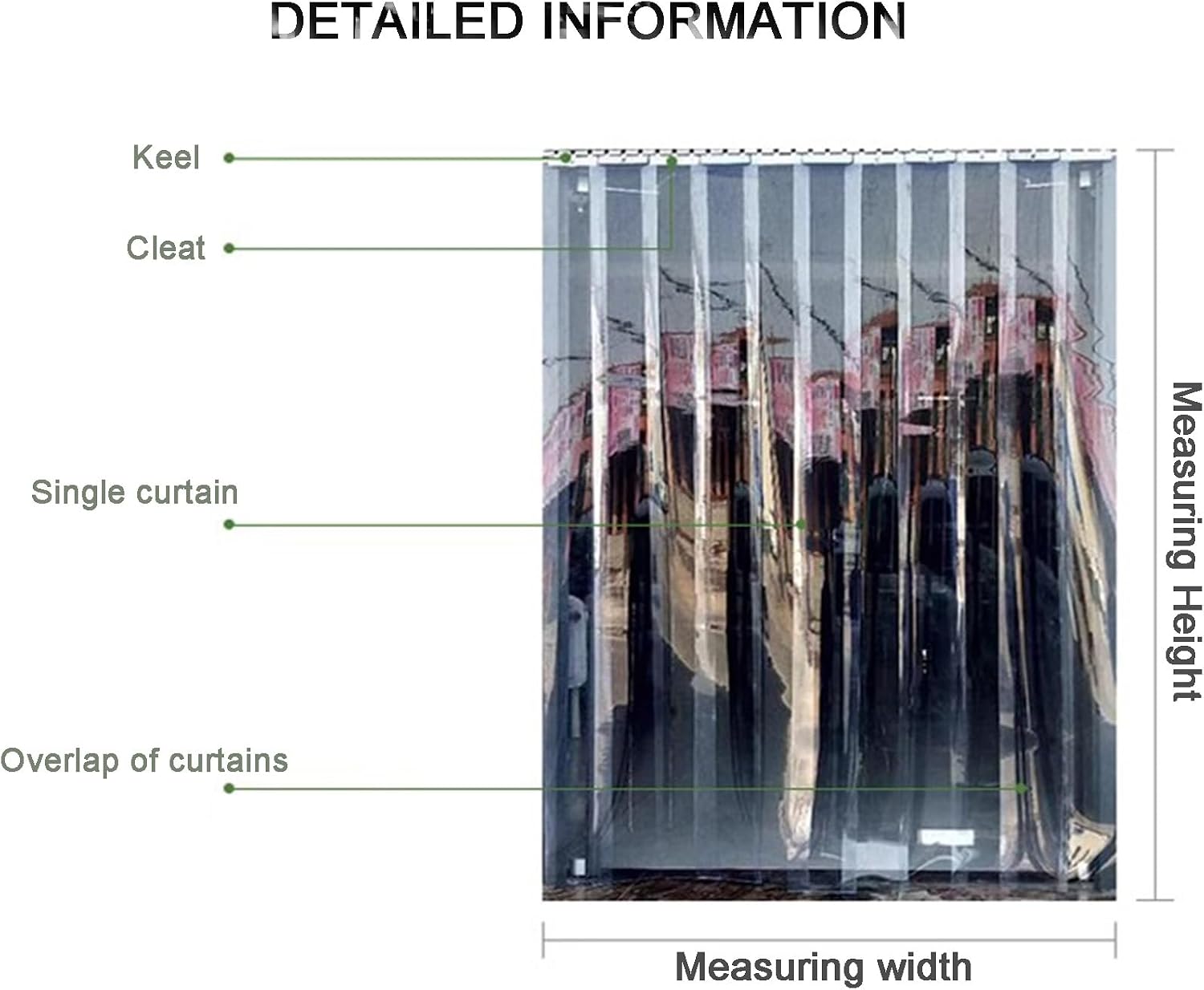 Customizable 2.5mm PVC Strip Curtains for Insulation | Transparent Vinyl Door Curtains for Homes, Warehouses & Shops | Durable & Easy Install (1.5x2.5m),Clear,1.5x2.5m