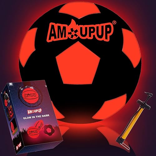 Amoupup Glow in The Dark Basketball Sports Gifts Light Up Led Basketball Cool Stuff with Led Lights and Batteries Pre-Installed - Kids Gifts Good
