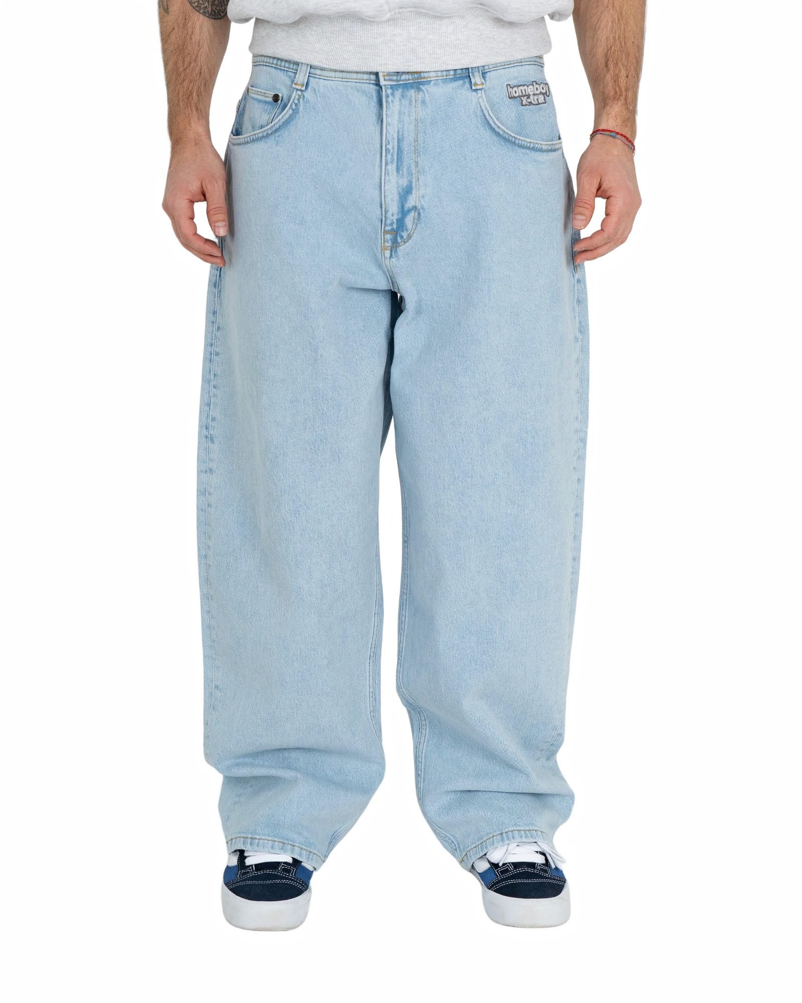 Homeboy Unisex X-Tra Monster Denim Pants, Moon, 29 L32