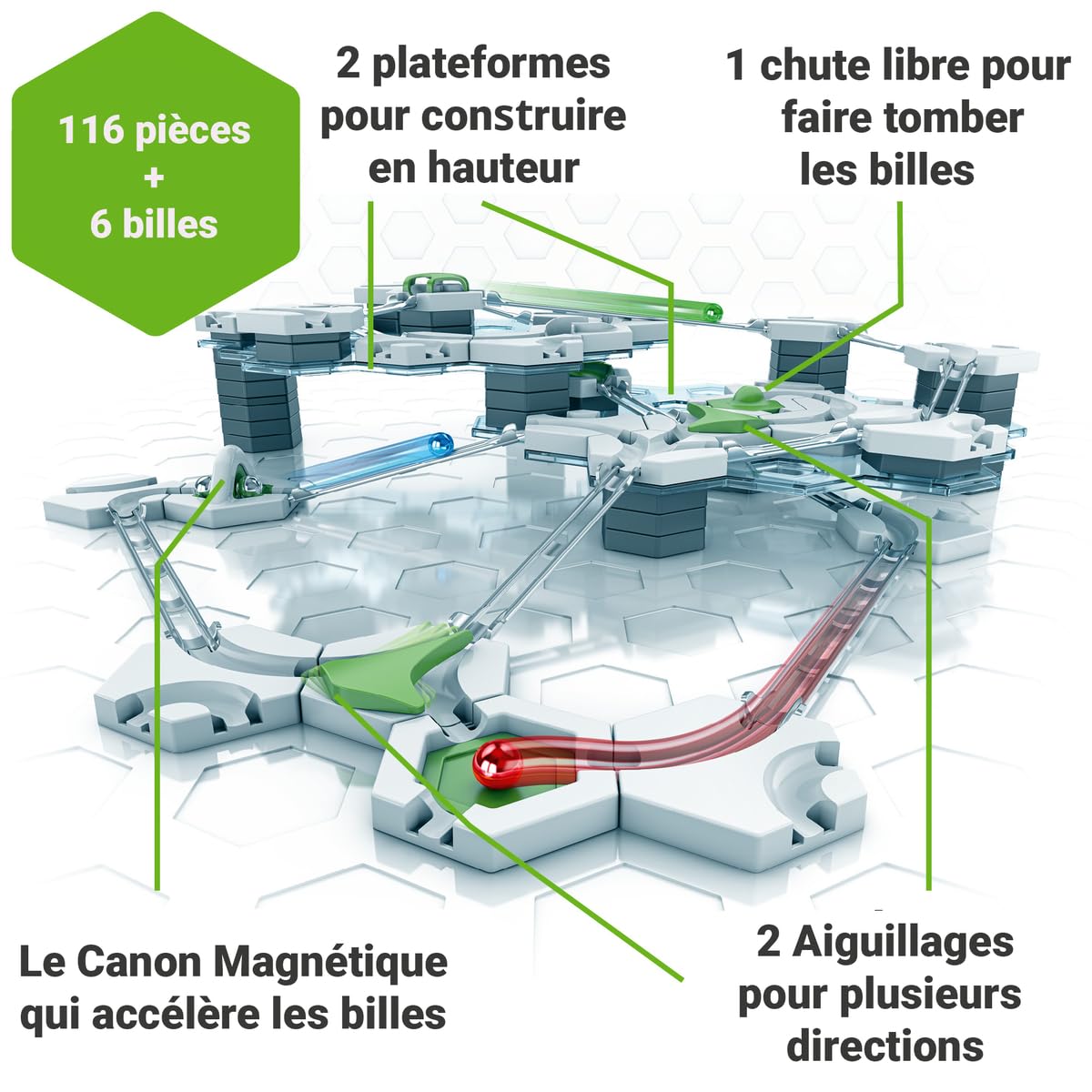 Ravensburger GraviTrax Starter Set – Circuit à Billes pour Enfant 122 pièces – Piste à Billes de Construction – Marble Run éducatif STEM – Jeu Scientifique dès 8 Ans – Version française