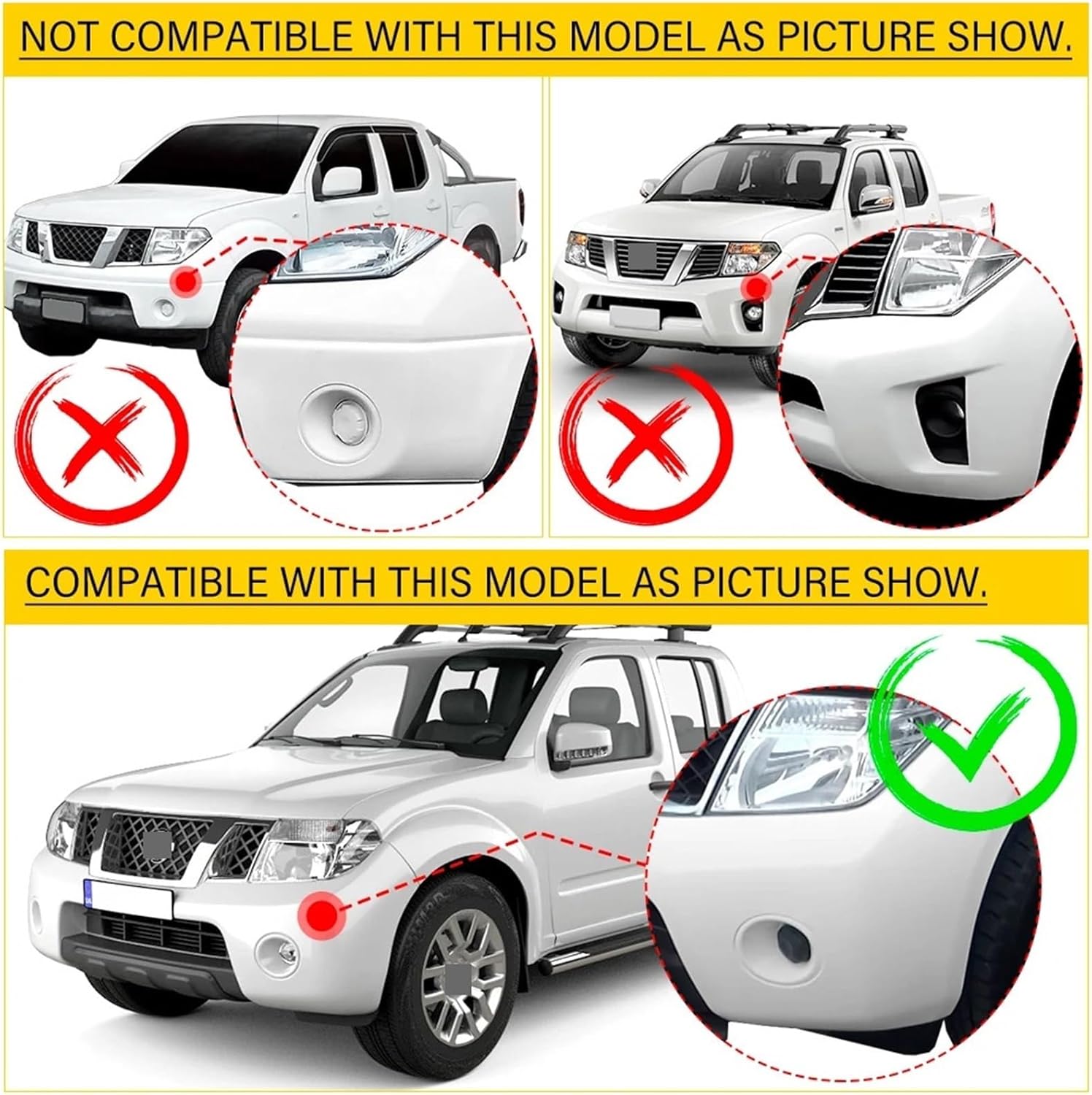 Extra Large Coverage Fender Flares Wheel Arch Extension Compatible for Nissan Navara D40 2006 2007 2008 2009 2010 2011 2012 2013 2014 Year