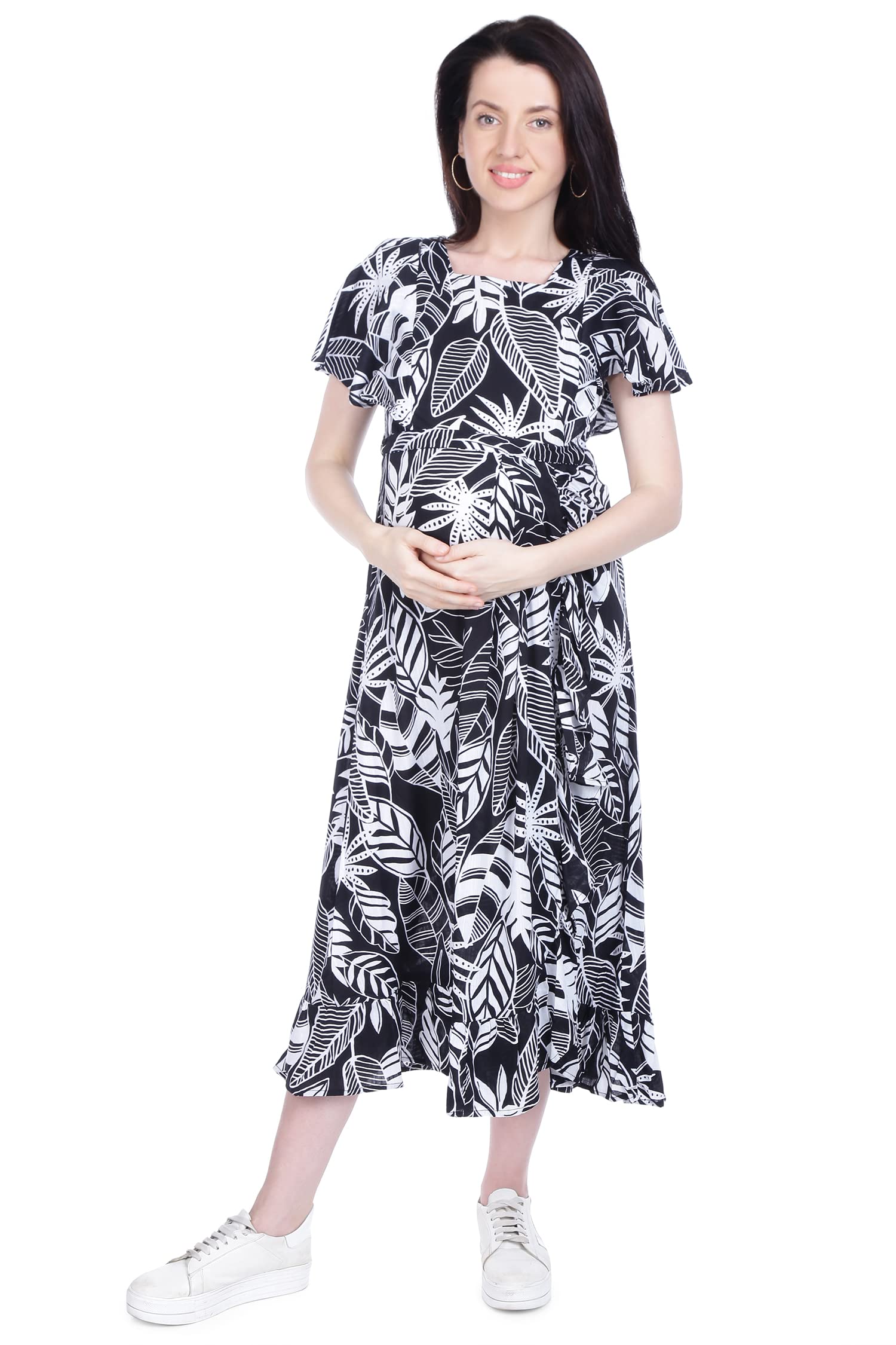 Mothersyard Women's Midi A-Line Dress