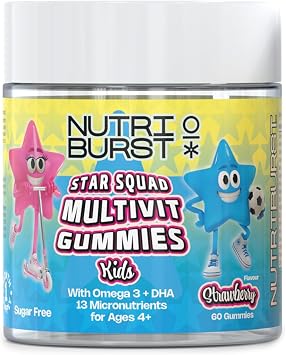 Nutriburst Star Squad Kids Multivitamin Gummies   Vegan & Sugar Free