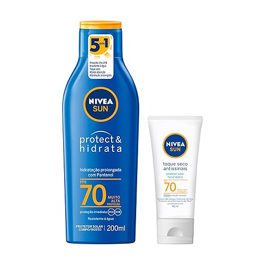 NIVEA SUN Protetor Solar Protect & Hidrata FPS 70 + SUN Facial toque seco FPS70 40ML