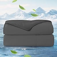 Vista 1 de Cozy Bliss x Sorona® Viscose Natural Fiber Cooling Comforter Twin Size, Reversible Silky Smooth Cooling Blanket with Q-Max＞0.45 for Hot Sleepers &