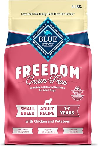 Blue Buffalo Freedom - Alimento seco para perros de raza pequeña, sin granos, soporta altas necesidades de energía, fabricado en los Estados Unidos